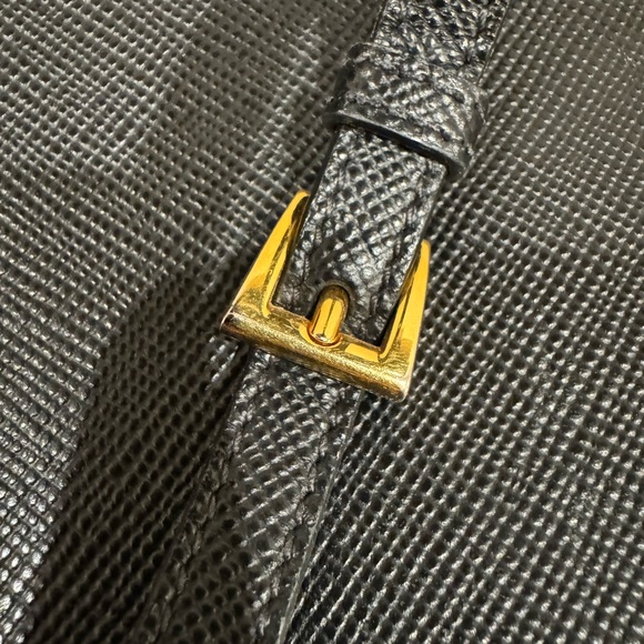 PRADA Saffiano Cuir Small Leather Prada Bag, Black/Red, used condition - Picture 10 of 16